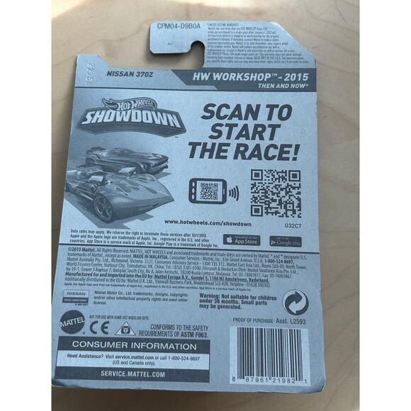 Hot Wheels Nissan 370Z White Then and Now Series Diecast Car - Picture 2 of 3